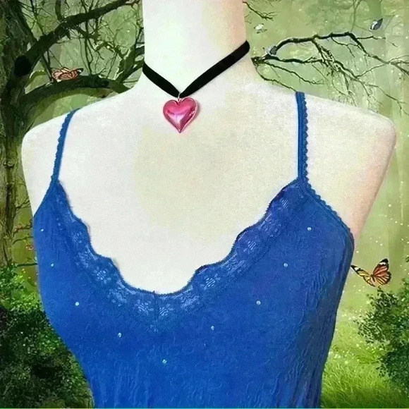 Y2k Bluberry Bue Express Camisole Size M/L - Picture 2 of 8